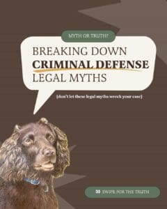 Orangeburg criminal defense lawyer myths